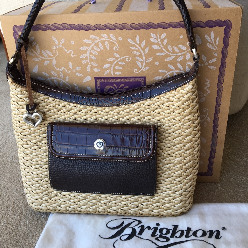 Brighton Vintage Straw Handbag